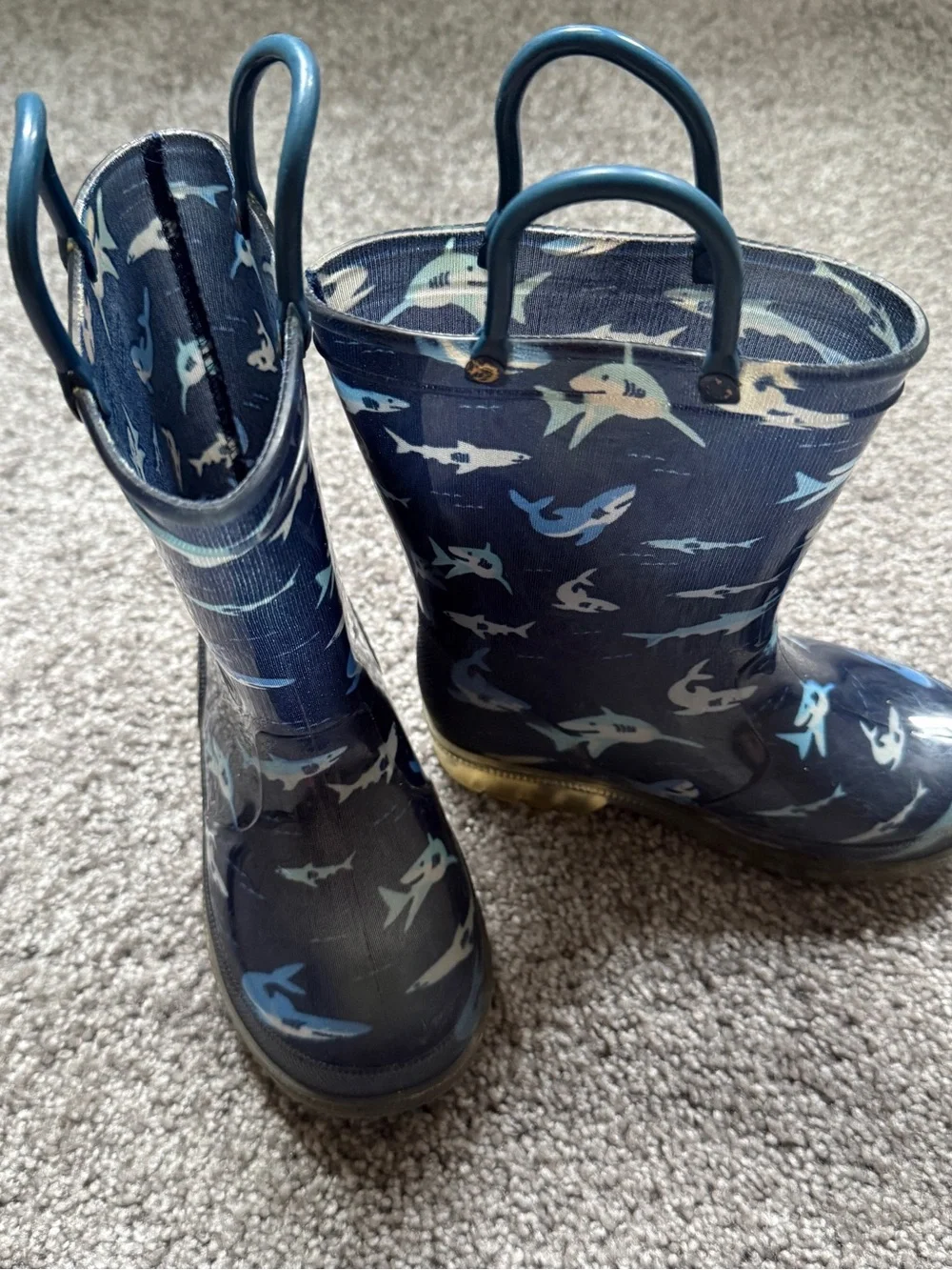 Toddler Shark Print Rain Boots